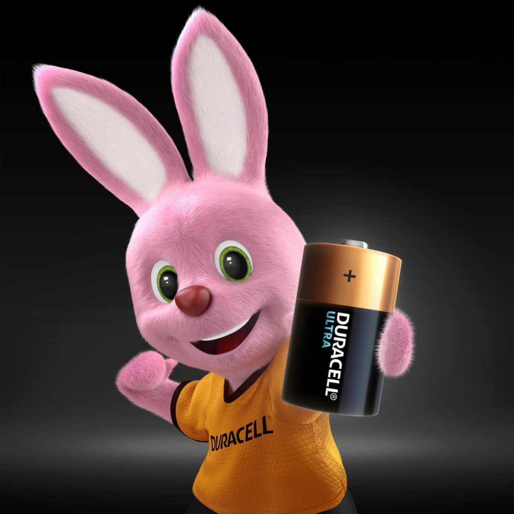 Duracell Pink Bunny holder Ultra Alkaline D-batteri