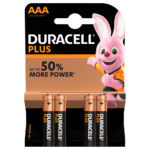 Duracell Plus alkaliske AAA-batterier 4 stk. Pakke