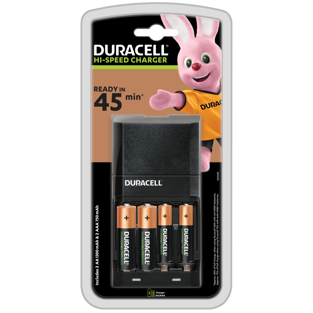 Knop økse Kan Duracell Hi-Speed Advanced-oplader til AA- og AAA-batterier