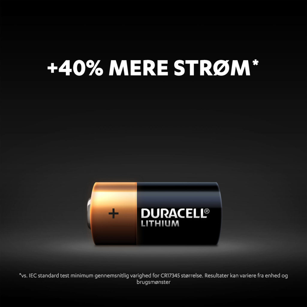 Duracell Specialitet Lithium 123-batteri med 40% mere strøm