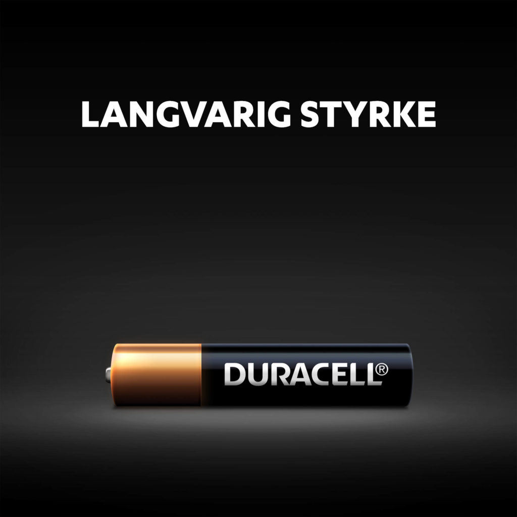 Ikoner til forskellige typer enheder og gadgets, hvor Duracell-batterier kan bruges.